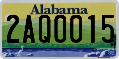 AL license plate 2AQ0015