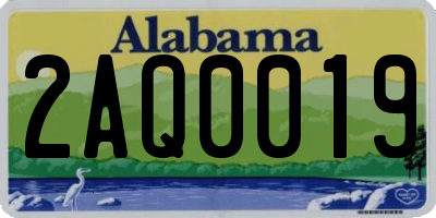 AL license plate 2AQ0019