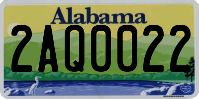 AL license plate 2AQ0022
