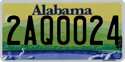 AL license plate 2AQ0024