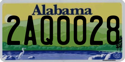 AL license plate 2AQ0028