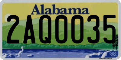 AL license plate 2AQ0035