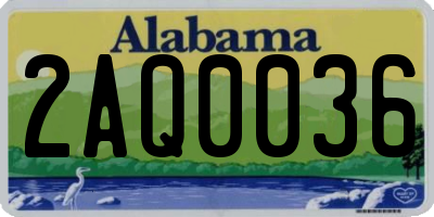 AL license plate 2AQ0036