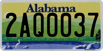 AL license plate 2AQ0037