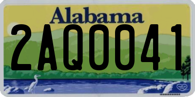 AL license plate 2AQ0041