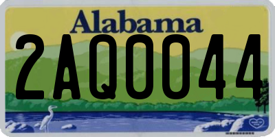 AL license plate 2AQ0044