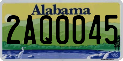AL license plate 2AQ0045