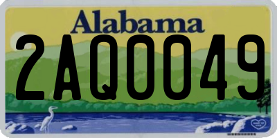 AL license plate 2AQ0049