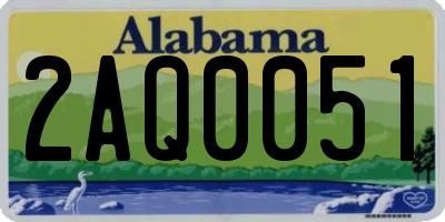 AL license plate 2AQ0051