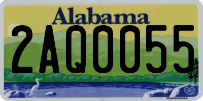 AL license plate 2AQ0055