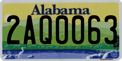 AL license plate 2AQ0063