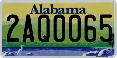 AL license plate 2AQ0065