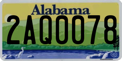 AL license plate 2AQ0078