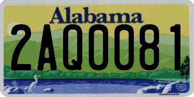AL license plate 2AQ0081