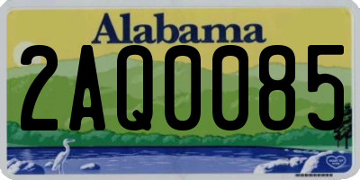 AL license plate 2AQ0085