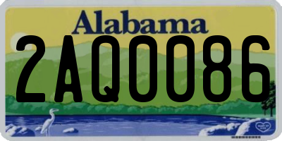 AL license plate 2AQ0086