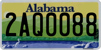 AL license plate 2AQ0088