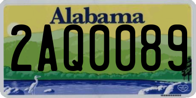 AL license plate 2AQ0089