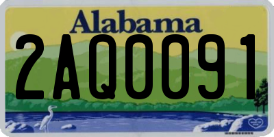AL license plate 2AQ0091