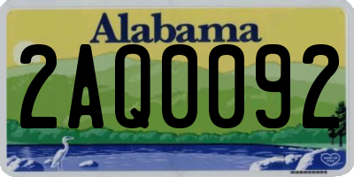AL license plate 2AQ0092