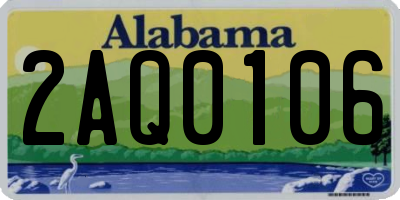 AL license plate 2AQ0106