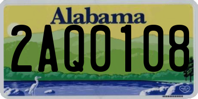 AL license plate 2AQ0108