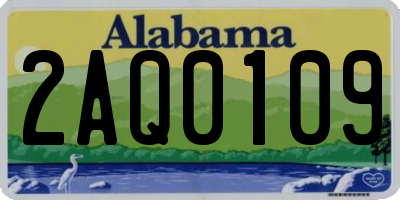 AL license plate 2AQ0109