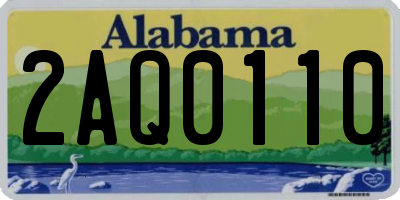 AL license plate 2AQ0110