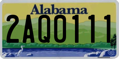 AL license plate 2AQ0111