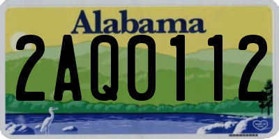 AL license plate 2AQ0112