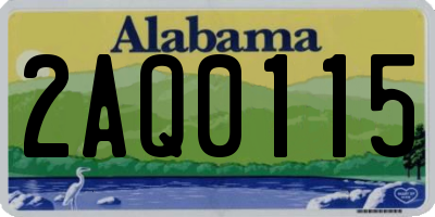 AL license plate 2AQ0115