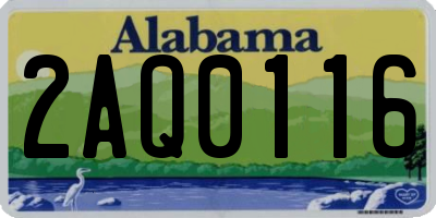 AL license plate 2AQ0116
