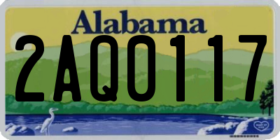 AL license plate 2AQ0117