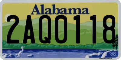 AL license plate 2AQ0118