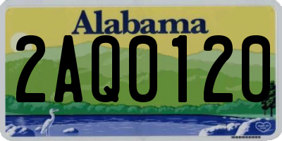 AL license plate 2AQ0120