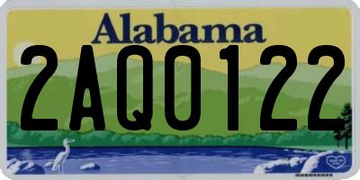 AL license plate 2AQ0122