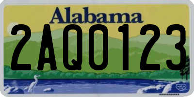 AL license plate 2AQ0123