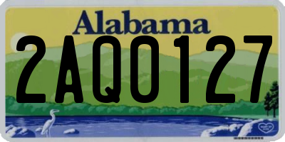 AL license plate 2AQ0127