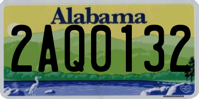 AL license plate 2AQ0132