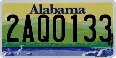 AL license plate 2AQ0133
