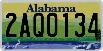 AL license plate 2AQ0134