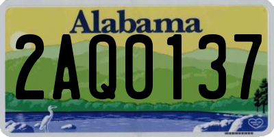 AL license plate 2AQ0137