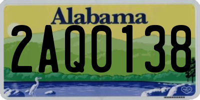 AL license plate 2AQ0138