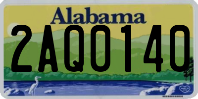 AL license plate 2AQ0140