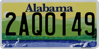 AL license plate 2AQ0149