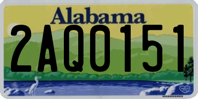 AL license plate 2AQ0151