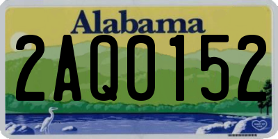 AL license plate 2AQ0152