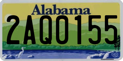 AL license plate 2AQ0155