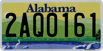 AL license plate 2AQ0161