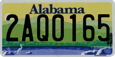AL license plate 2AQ0165